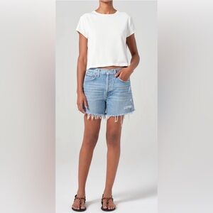 SOLD! Agolde • Parker Long Cutoff Short • Size 32 • Retail $158